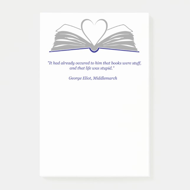 Notes post-it pour les amateurs de livres (Devant)