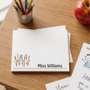 Notes Post-it pour professeur de première année