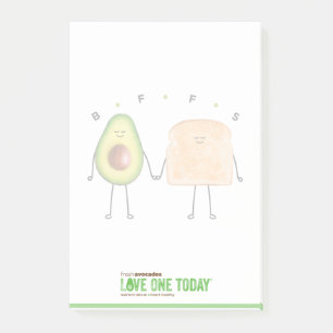 Notes post-it® pour toast Avocado, 4 po x 6 po, n