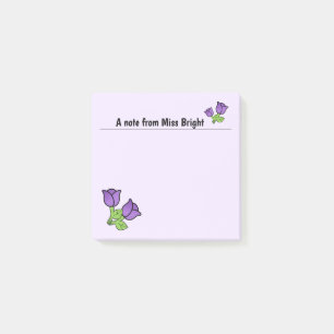 Notes post-it Roses violettes