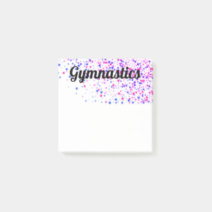 Notes post-it - Stars rose et bleu Gymnastique