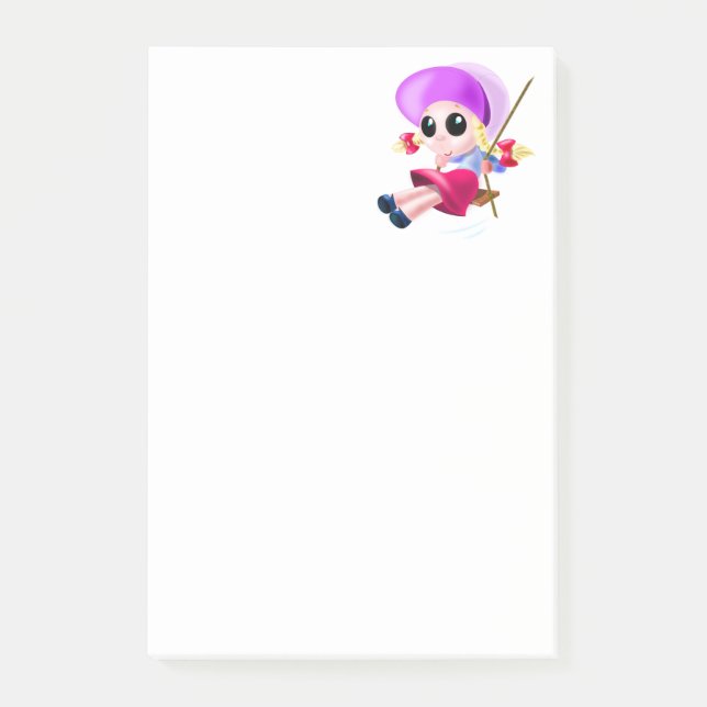 Notes Post-it® Swinging Girl (Devant)