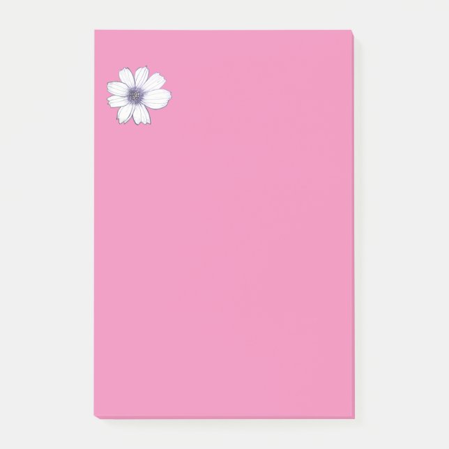 Notes post-it Turquoises du Motif de fleurs (Devant)