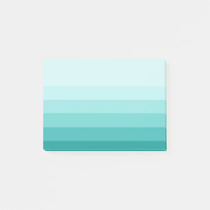 Notes post-it turquoises Ombre Stripes