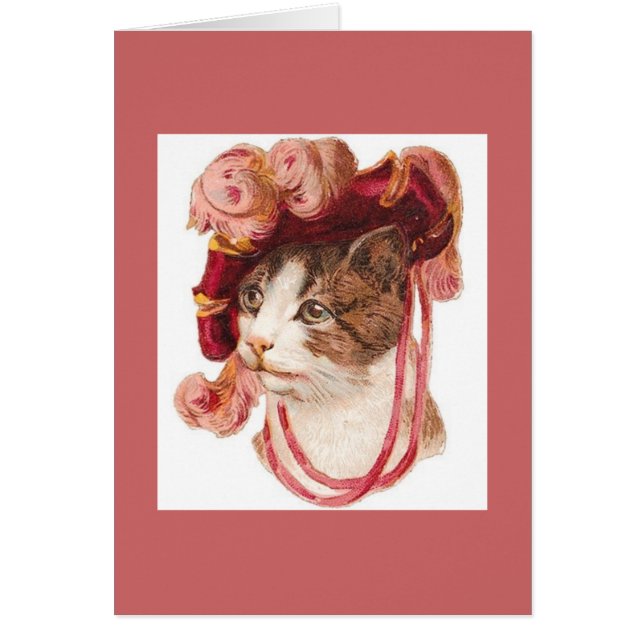 Notes victoriennes vintages de chat (Devant)