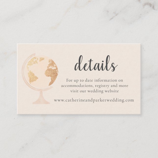 Notre Adventure World Globe Carte Voyage Mariage o (Devant)