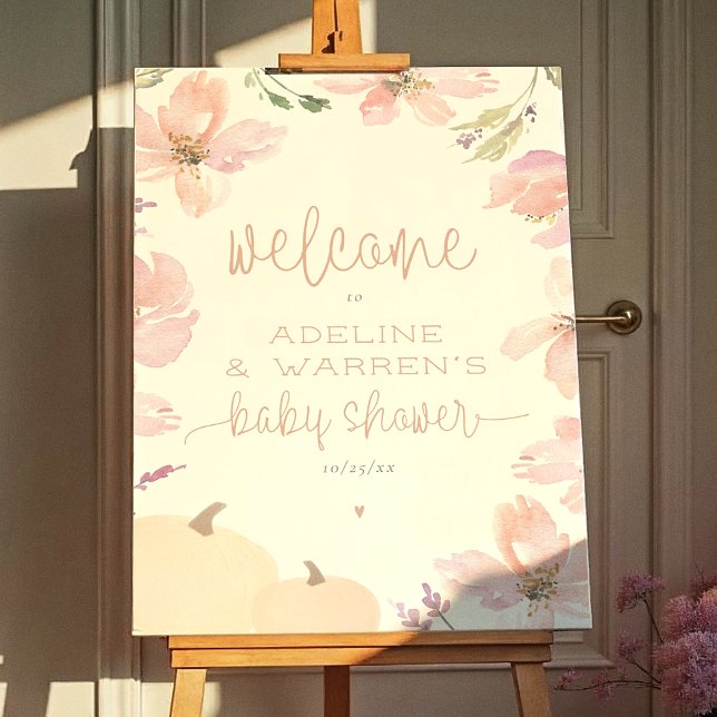 Notre Affiche de bienvenue de Baby shower d'automn (Créateur téléchargé)