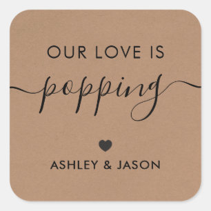 Notre amour est Poppping, étiquette Popcorn, Maria