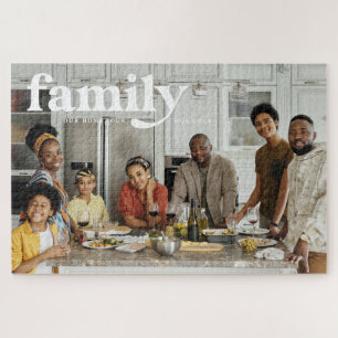 Notre Amour Puzzle Photo avec Nom de Famille