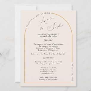 Notre Arc moderne avec le programme de mariage rée
