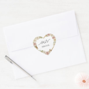 Notre autocollant Cœur Floral Spécial – Élégance B