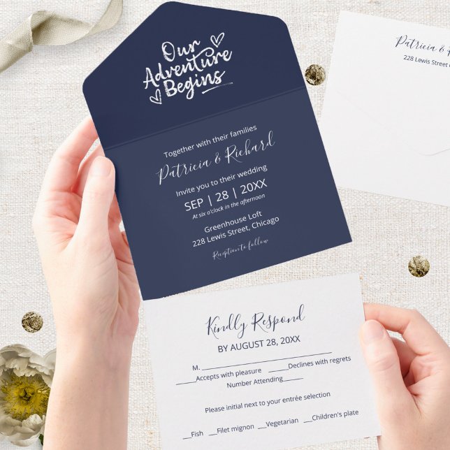 Notre Aventure Commence Faire-Part de Mariage Tout (Créateur téléchargé)