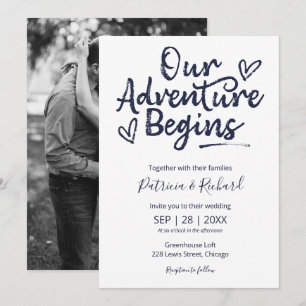 Notre aventure commence par Faire-part de mariage 