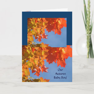 Notre bébé garçon d'automne ! Cartes de photos de