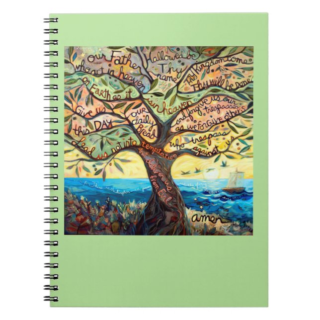 Notre carnet d'arbre de prière peint par père (Devant)