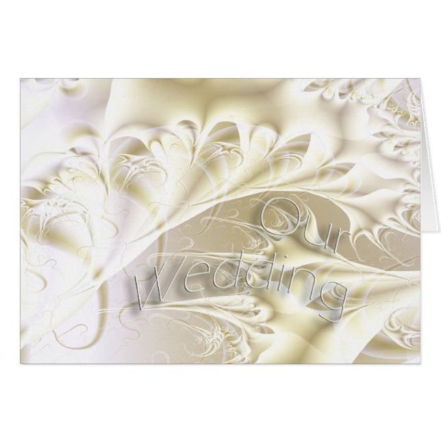 Notre carte de mariage - blanc (Devant horizontal)