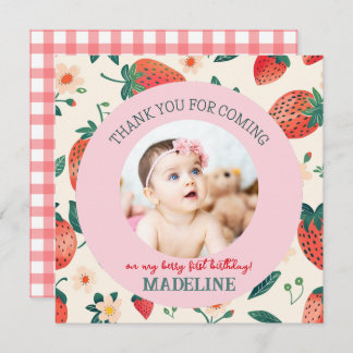 Notre carte de remerciement plat d'anniversaire Be