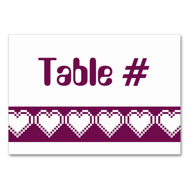 Notre carte de table 8 bits (Devant)