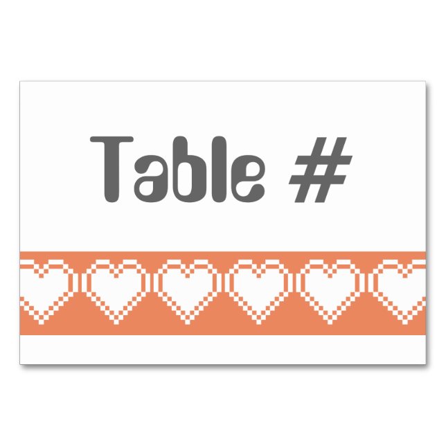Notre carte de table à 8 bits en corail (Devant)