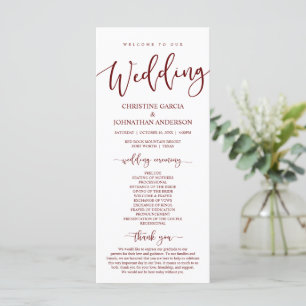 Notre Cérémonie de Mariage, Programme Élégant Bour