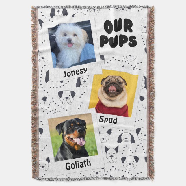 Notre couverture personnalisée pour chiens avec 3  (devant Vertical)