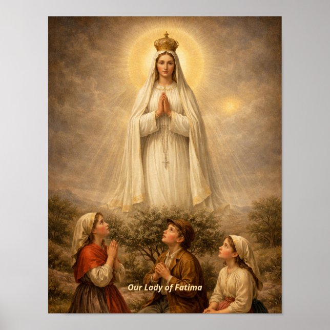 Notre-Dame de Fatima Impression d'Art (Devant)