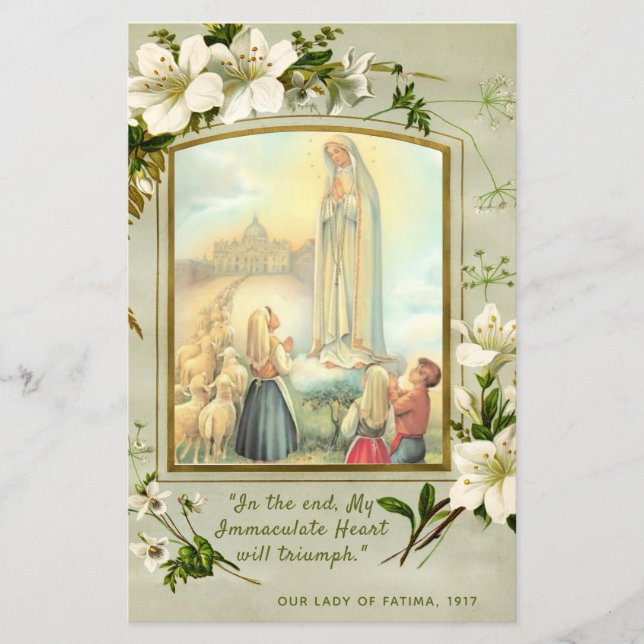 Notre-Dame de Fatima Litany Prière religieuse (Devant)