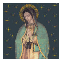 Notre-Dame de Guadalupe Vierge Marie Poster brilla
