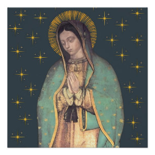 Notre-Dame de Guadalupe Vierge Marie Poster brilla