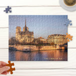 Notre Dame de Paris France Puzzle<br><div class="desc">Puzzle avec un coucher de soleil illuminant Notre Dame de Paris,  avant le feu.</div>