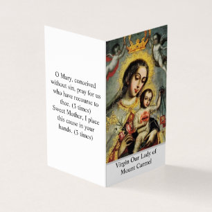 Notre-Dame du Mont Carmel Carte de Prière 
