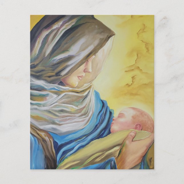 Notre Dame du Silence tenant le bébé Jésus (Devant)