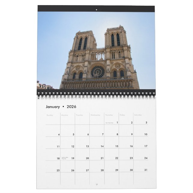Notre Dame et calendrier 2014 de Sainte-Chapelle (Jan 2026)