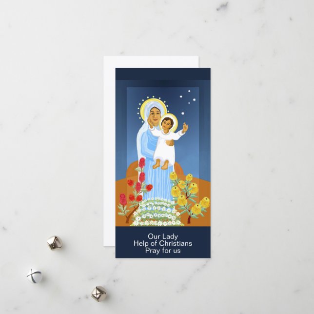 Notre-Dame Secours des Chrétiens Carte de vacances (Devant/Arrière en situation)