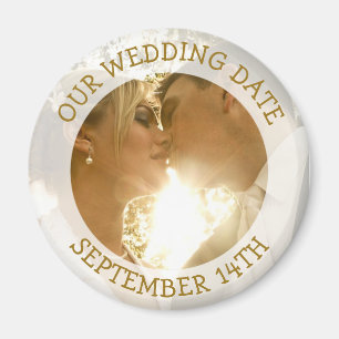 Notre date de mariage Magnet de rappel personnalis