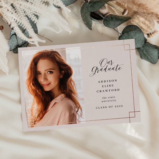 Notre diplômé | Faire-part photo de la graduation  (Créateur téléchargé)