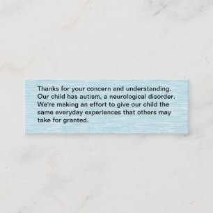 Notre enfant a l'autisme - carte