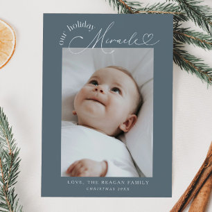 Notre Faire-part de naissance Miracle Slate Blue