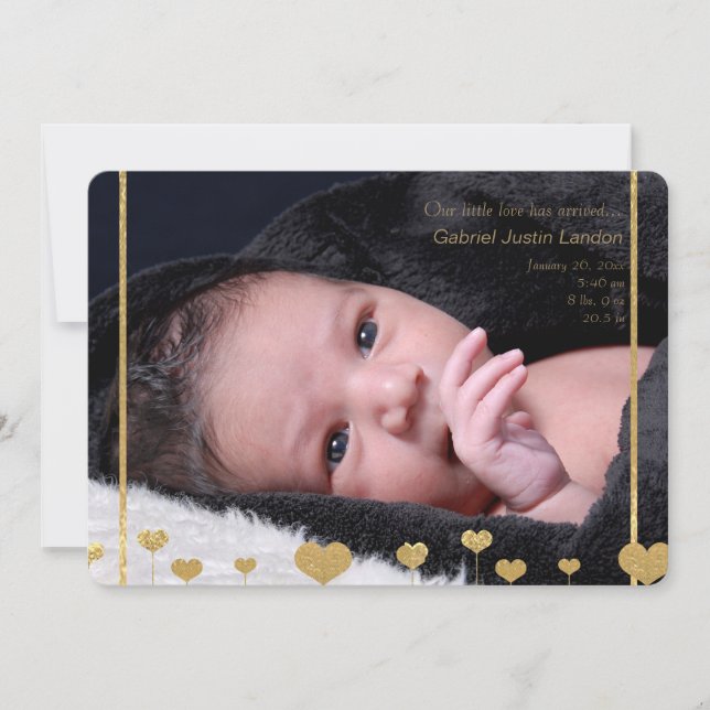 Notre Faire-part de naissance photo Little Love (Devant)