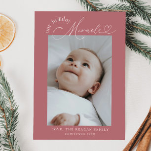 Notre Faire-part de naissance rose Miracle Holiday