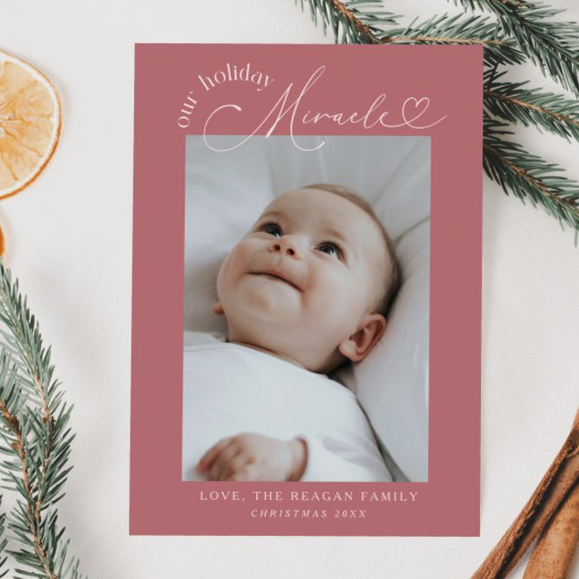Notre Faire-part de naissance rose Miracle Holiday (Créateur téléchargé)