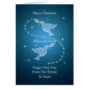 Notre famille au vôtre, colombes de Noël de paix