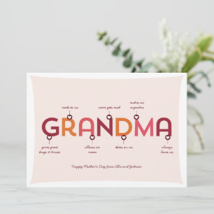 Notre Grand-Mère Est... Carte de voeux pour la fêt