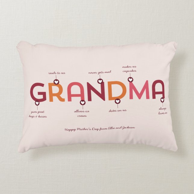 Notre Grand-Mère Est... Coussin de la fête des mèr (Devant)