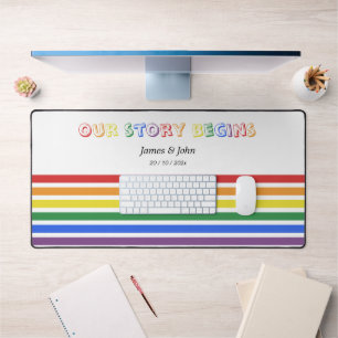 Notre histoire commence Drapeau LGBTQ arc-en-ciel