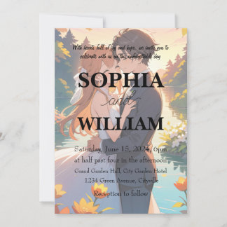 Notre histoire dans un faire-part de mariage de de