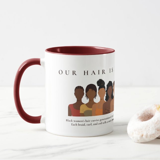 Notre Histoire de Cheveux Mug Appreciation des Che (Avec donut)