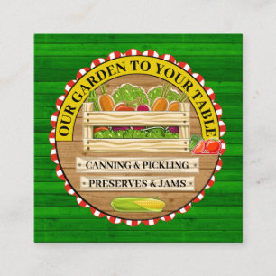 NOTRE JARDIN À VOTRE TABLE CARRÉ CARTE DE VISITE