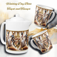 Notre Jour De Mariage Bliss Élégant Latte Mug