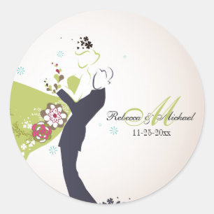 Notre jour de mariage - Stickers Mariée & Groom
